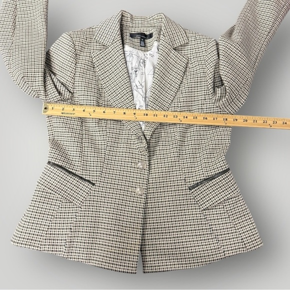 WHBM Blazer Pants Suit Sz 12 Houndstooth Print - Picture 9 of 16